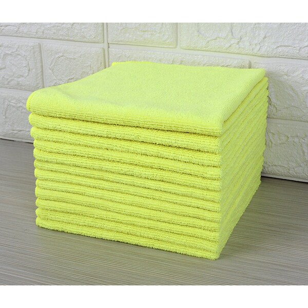 Multi-Purpose Cloth, Yellow, 300 GSM, 16 X 16 In, 12 PK